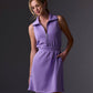 Luxe Lounge Zip Cinched Waist Dress Bougainvillea