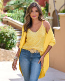 Effortless Cocoon Cardigan Lemon Drop