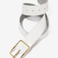 Modern Classic Leather Belt White