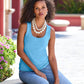 So Modern Scoop Neck Tank Top Baltic Sea