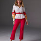 Monterey Kick Flare Ankle Jean True Red