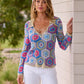 Collared Crochet Sweater Multi