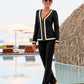 Beyond Travel Classic Colorblock Coordinates Set Jet Black/Ivory Coast