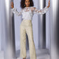 Malibu Metallic Tweed Pant Metallic Multi