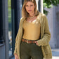 Metallic Effortless Cardigan Gold
