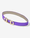 Gold Chain Link Buckle Belt Purple
