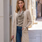 Rhinestone Pocket Lounge Cardigan Champagne