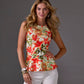 Printed Scuba Peplum Top Lily Amore
