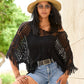 Effortless Crochet Pullover Poncho Black