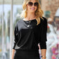 Beyond Travel Slouchy Top Jet Black