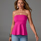 So Sexy Peplum Tube Top Blossom