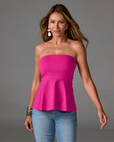 So Sexy Peplum Tube Top Blossom
