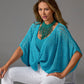 Metallic Twist Sweater Poncho Bachelor Button