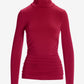 So Chic Ruched Turtleneck Top Rumba Red