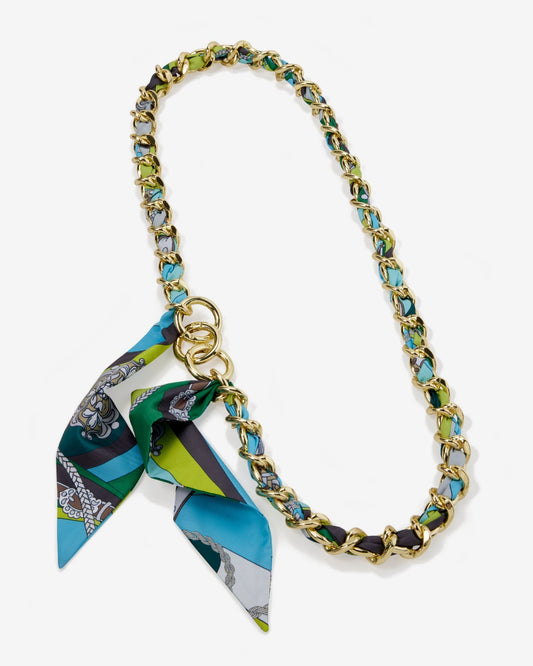 Print Chain Belt Gold