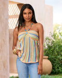 Embellished Halter Neck Sweater Multi