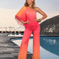 Malibu Print Wide Leg Pant Sunset Ombre
