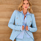Modern Double-Breasted Blazer Blue Bell