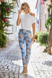Camo Floral Ankle Jean Blue Multi