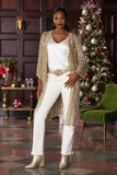 Pearl Embellished Duster Gold