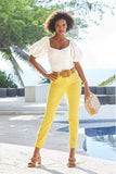 Proper Stretch High Rise Slim Ankle Jean Lemon Drop