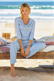 Hacci Wide Leg Lounge Pant Blue