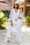 Mixed Lace Duster White
