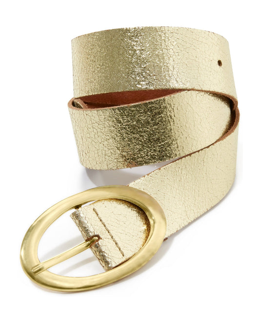 Classic Leather Belt Gold