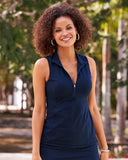 B-Active Sleeveless Zip Top Navy