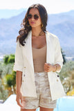 Linen Utility Jacket Off White