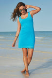 Loop Terry Grommet Scoopneck Dress Splash Blue