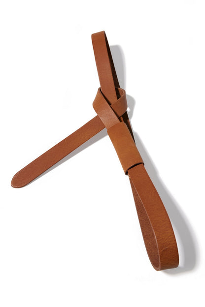 Loop Tie Waist Belt Cognac
