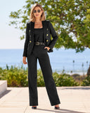 Malibu Modern High-Waist Wide-Leg Pant Black