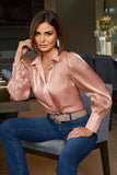 Organza Victoria Chic Drama Sleeve Shirt Blush