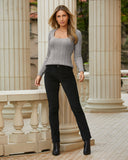 Velvet High Rise Five Pocket Pant Black
