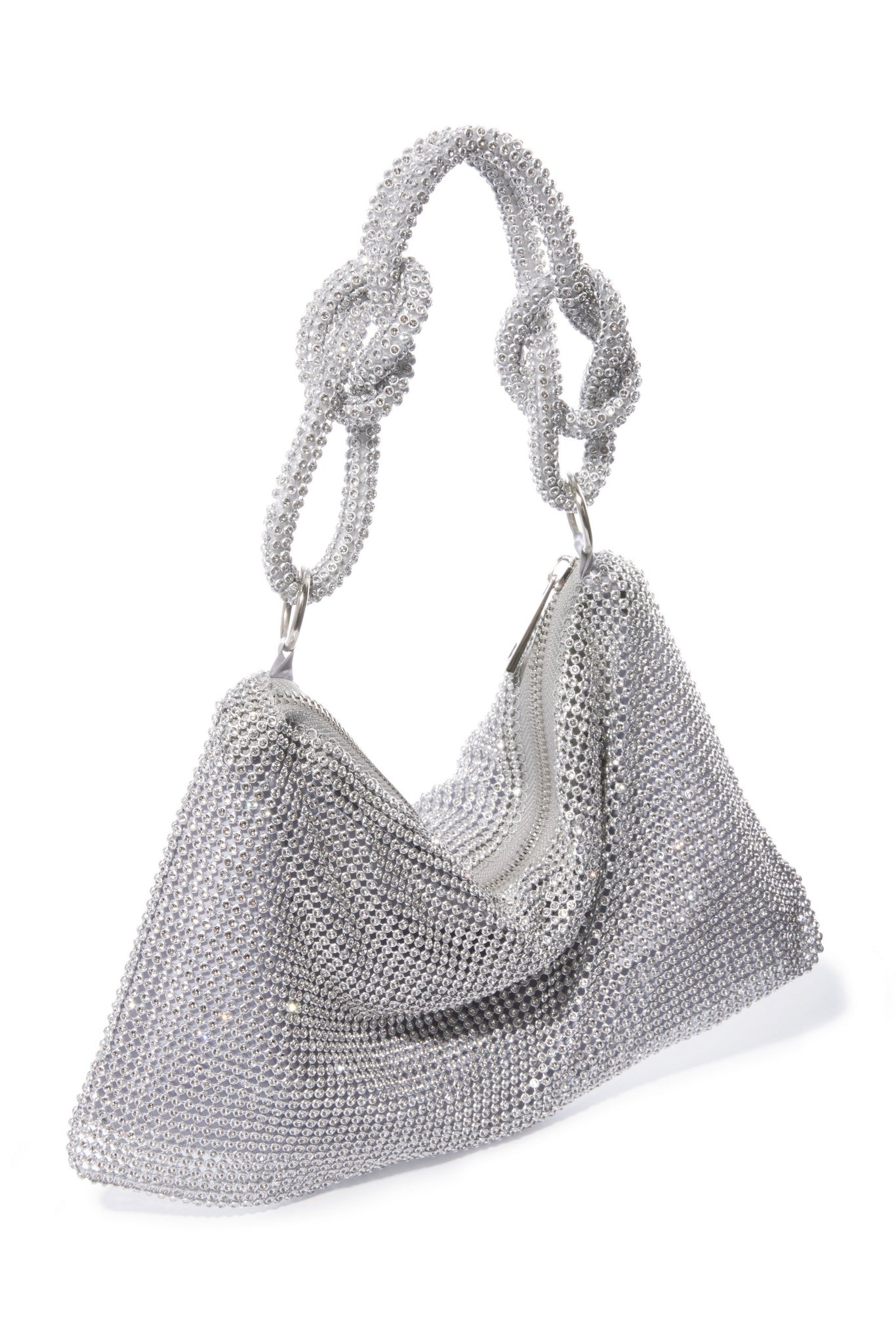 Crystal Mesh Handbag Silver