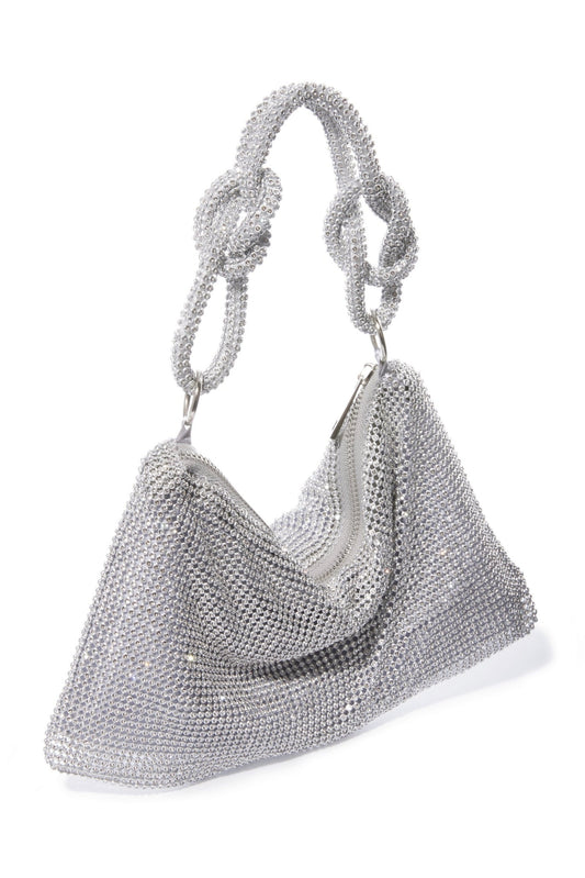 Crystal Mesh Handbag Silver