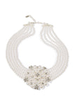 Pearl Statement Choker Necklace White