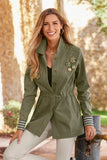 Embellished Utility Jacket Sage