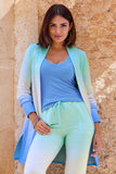 Ombre Lounge Duster Green Blue