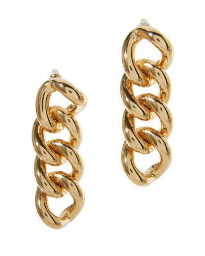 Gold Chain Link Earring Gold