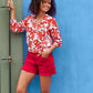 Proper Cutoff Denim Short Racing Red