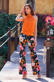 Montauk Oasis Knit Palazzo Pant Black Multi