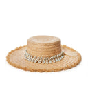 Shell Raffia Wide Brim Hat Natural
