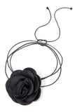 Floral Wrap Choker Black