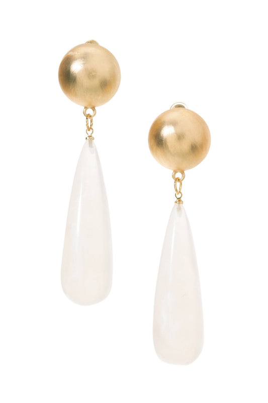 Gold Tear Drop Earring Gold Multi
