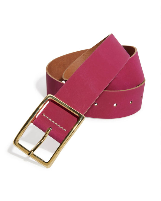 Modern Classic Leather Belt Pink