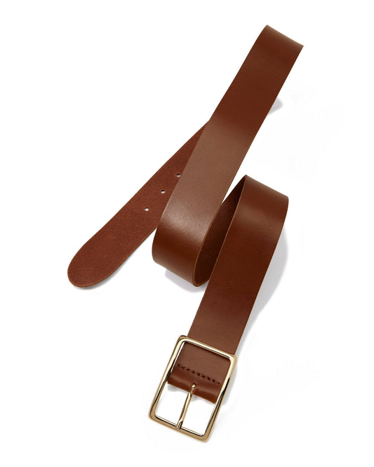Modern Classic Leather Belt Cognac