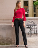 Sedona Chic Cargo Straight Leg Pant Black