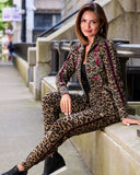 Cheetah Rose French Terry Set Black Multi